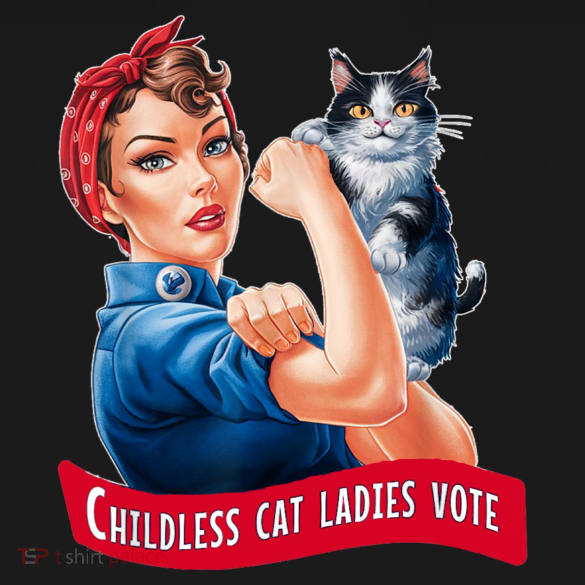 Childless Cat Ladies Vote Rosie The Riveter Women's Hoodie