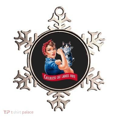 Childless Cat Ladies Vote Rosie The Riveter Ornament