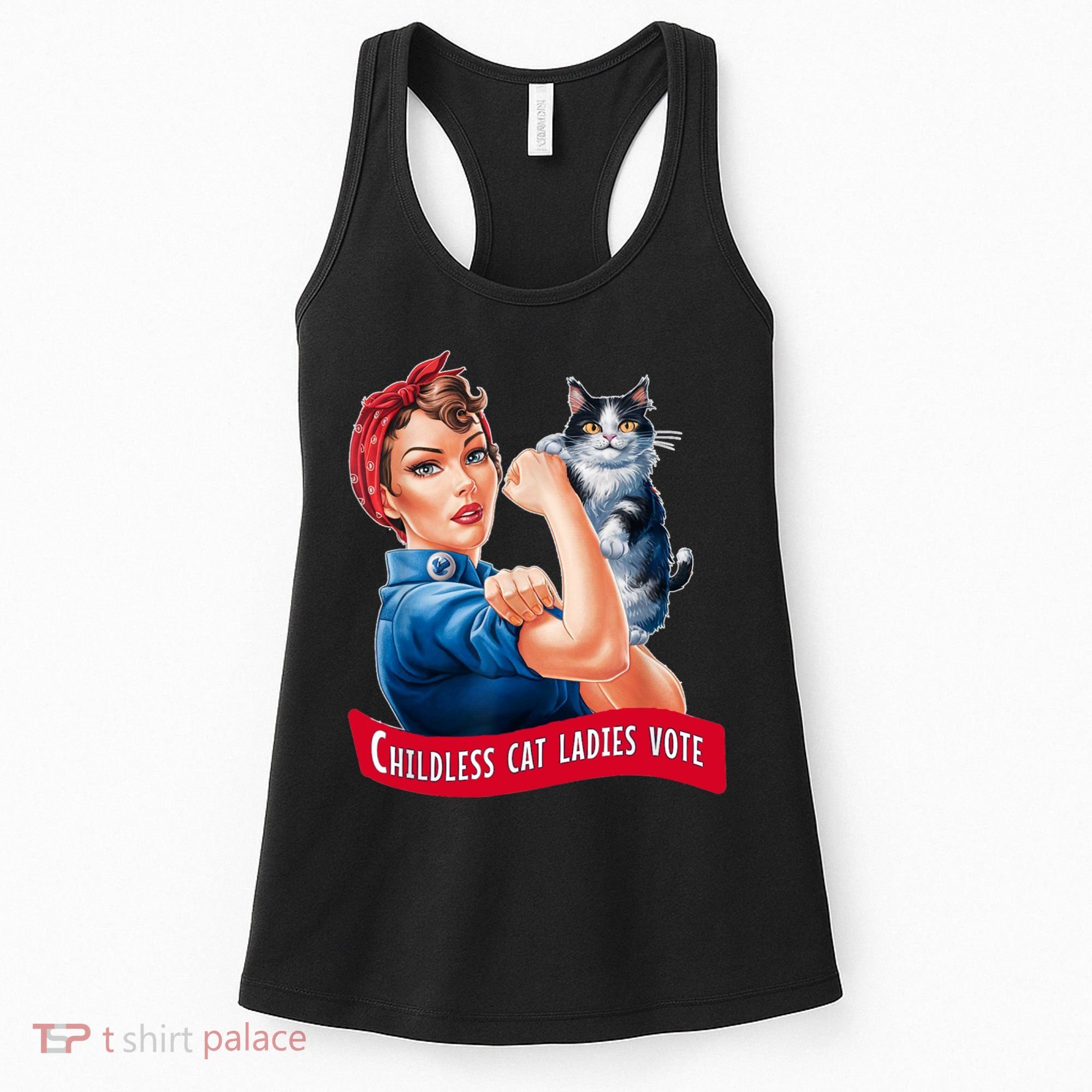 Childless Cat Ladies Vote Rosie The Riveter Women's Tank Top