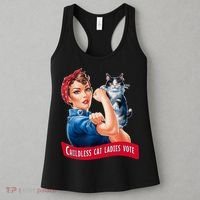 Childless Cat Ladies Vote Rosie The Riveter Women's Tank Top thumb 3