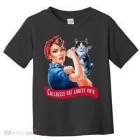 Childless Cat Ladies Vote Rosie The Riveter Toddler T-Shirt thumb 0