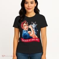 Childless Cat Ladies Vote Rosie The Riveter Women's T-Shirt thumb 4