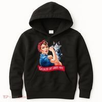 Childless Cat Ladies Vote Rosie The Riveter Kids Hoodie thumb 0