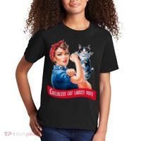 Childless Cat Ladies Vote Rosie The Riveter Kids T-Shirt thumb 2
