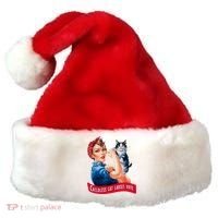 Childless Cat Ladies Vote Rosie The Riveter Santa Hat thumb 0