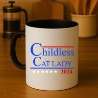 Childless Cat Lady 2024 Funny Kamala Harris Coffee Mug thumb 4