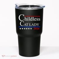 Childless Cat Lady 2024 Funny Kamala Harris Tumbler thumb 0