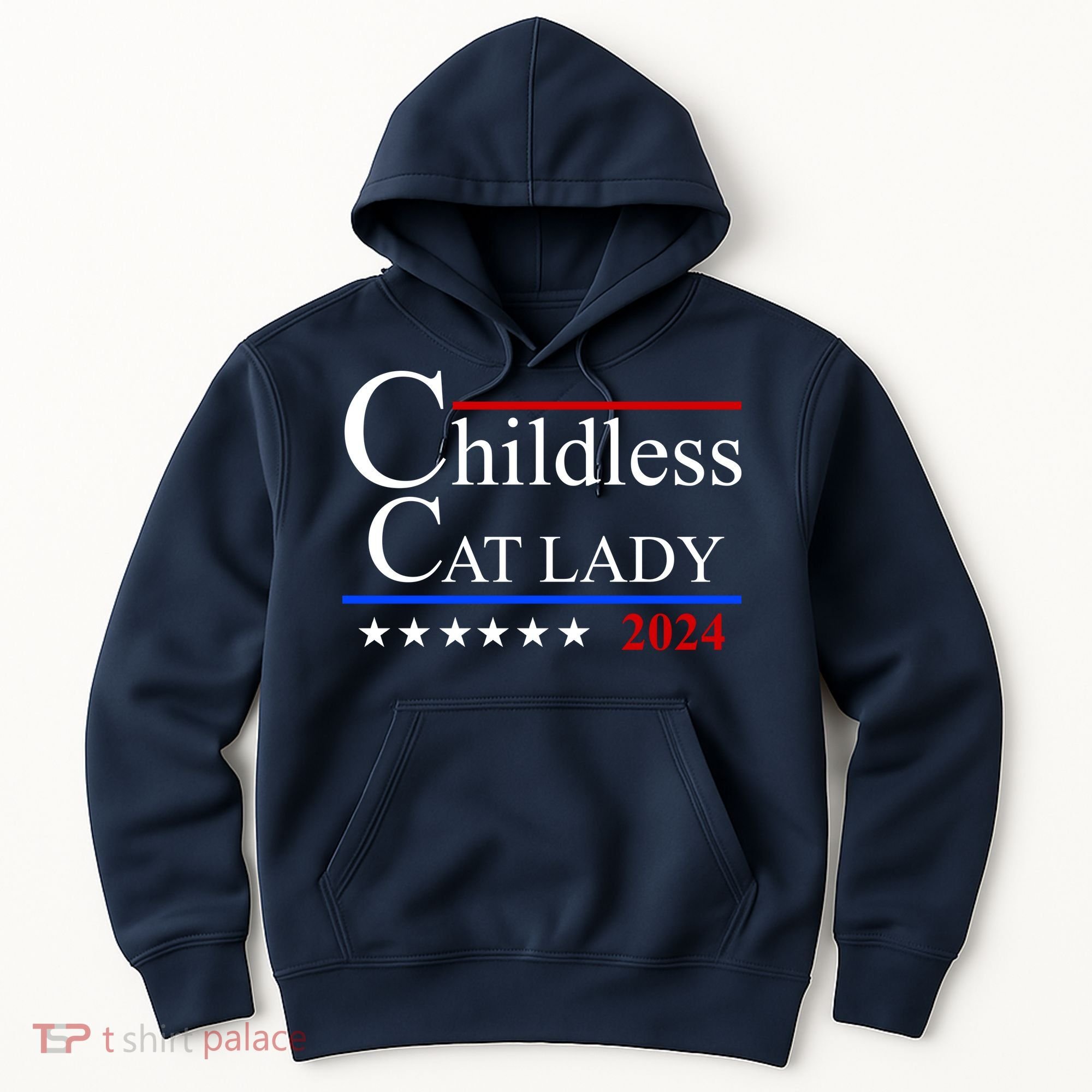 Childless Cat Lady 2024 Funny Kamala Harris Hoodie