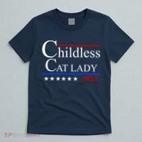 Childless Cat Lady 2024 Funny Kamala Harris T-Shirt thumb 5
