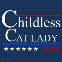 Childless Cat Lady 2024 Funny Kamala Harris T-Shirt thumb 7