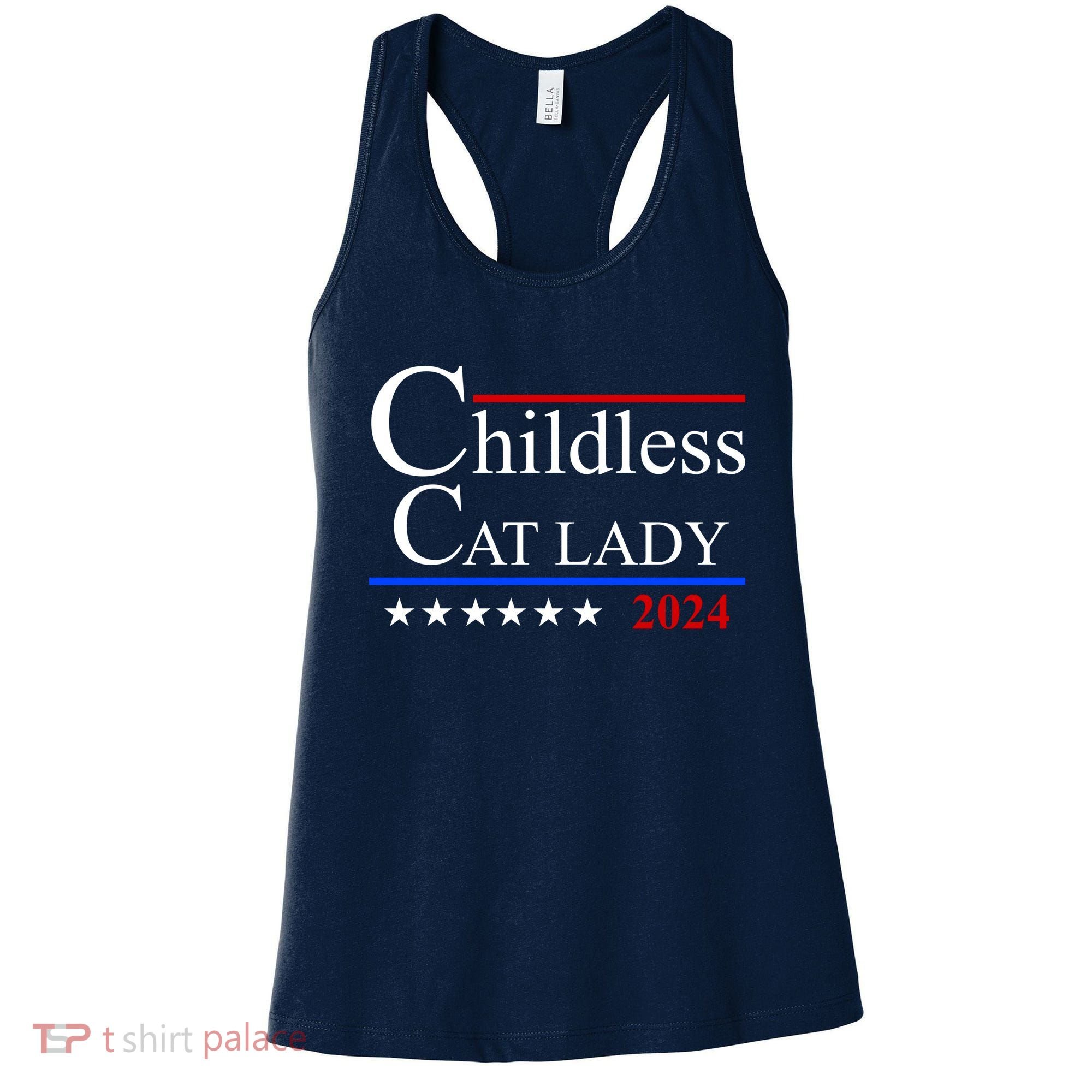 Childless Cat Lady 2024 Funny Kamala Harris Women's Tank Top