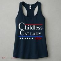 Childless Cat Lady 2024 Funny Kamala Harris Women's Tank Top thumb 3