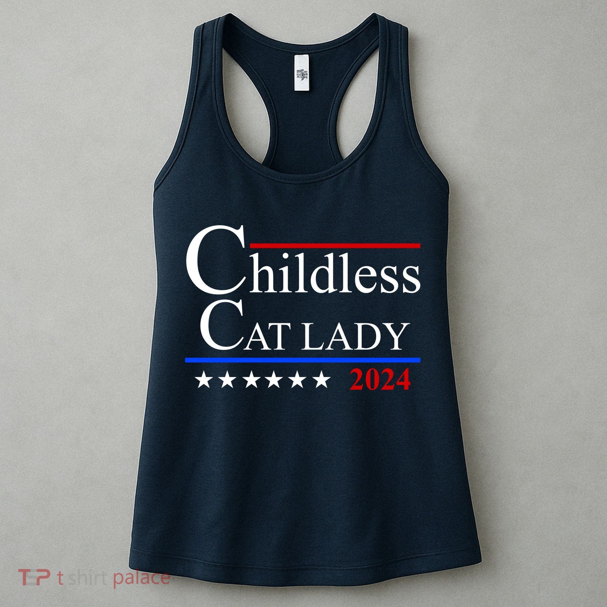 Childless Cat Lady 2024 Funny Kamala Harris Women's Tank Top