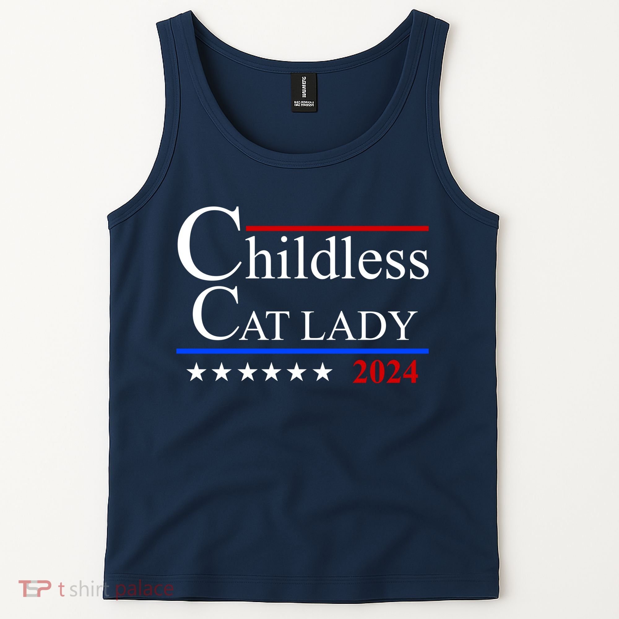 Childless Cat Lady 2024 Funny Kamala Harris Tank Top