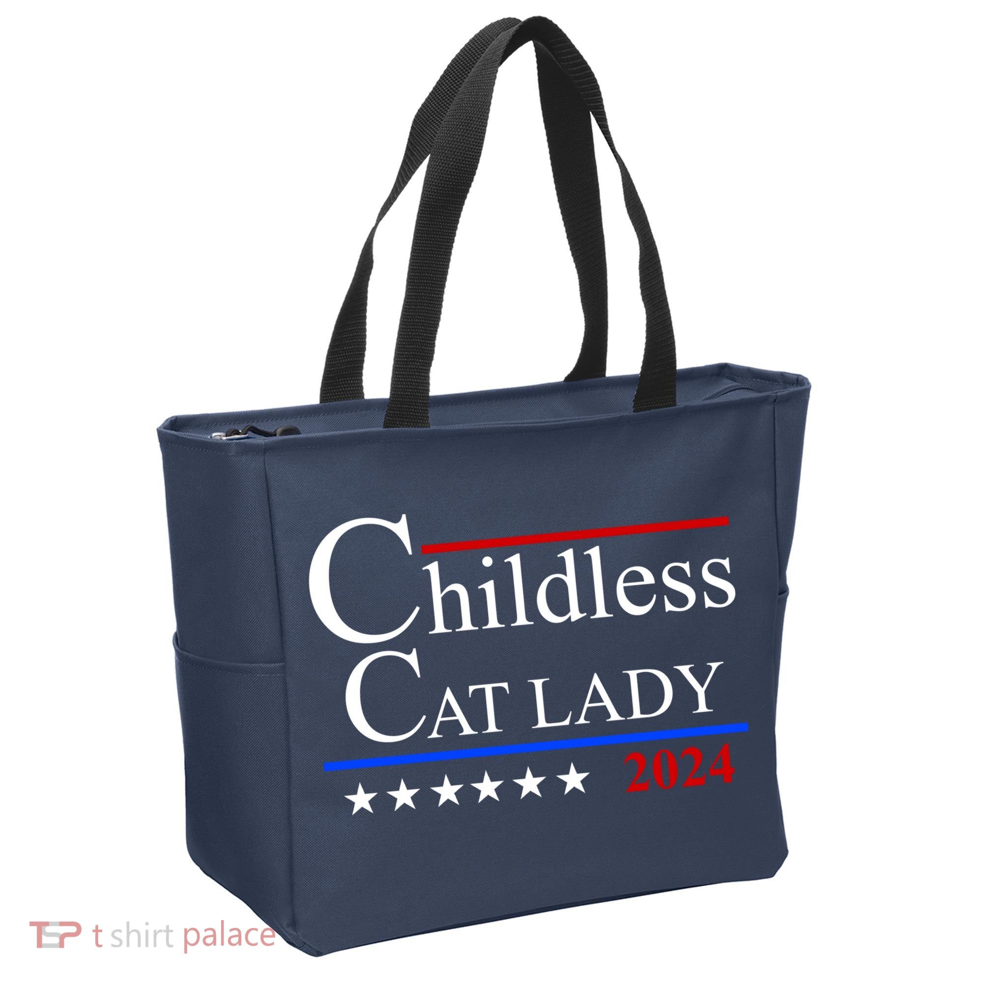 Childless Cat Lady 2024 Funny Kamala Harris Tote Bag