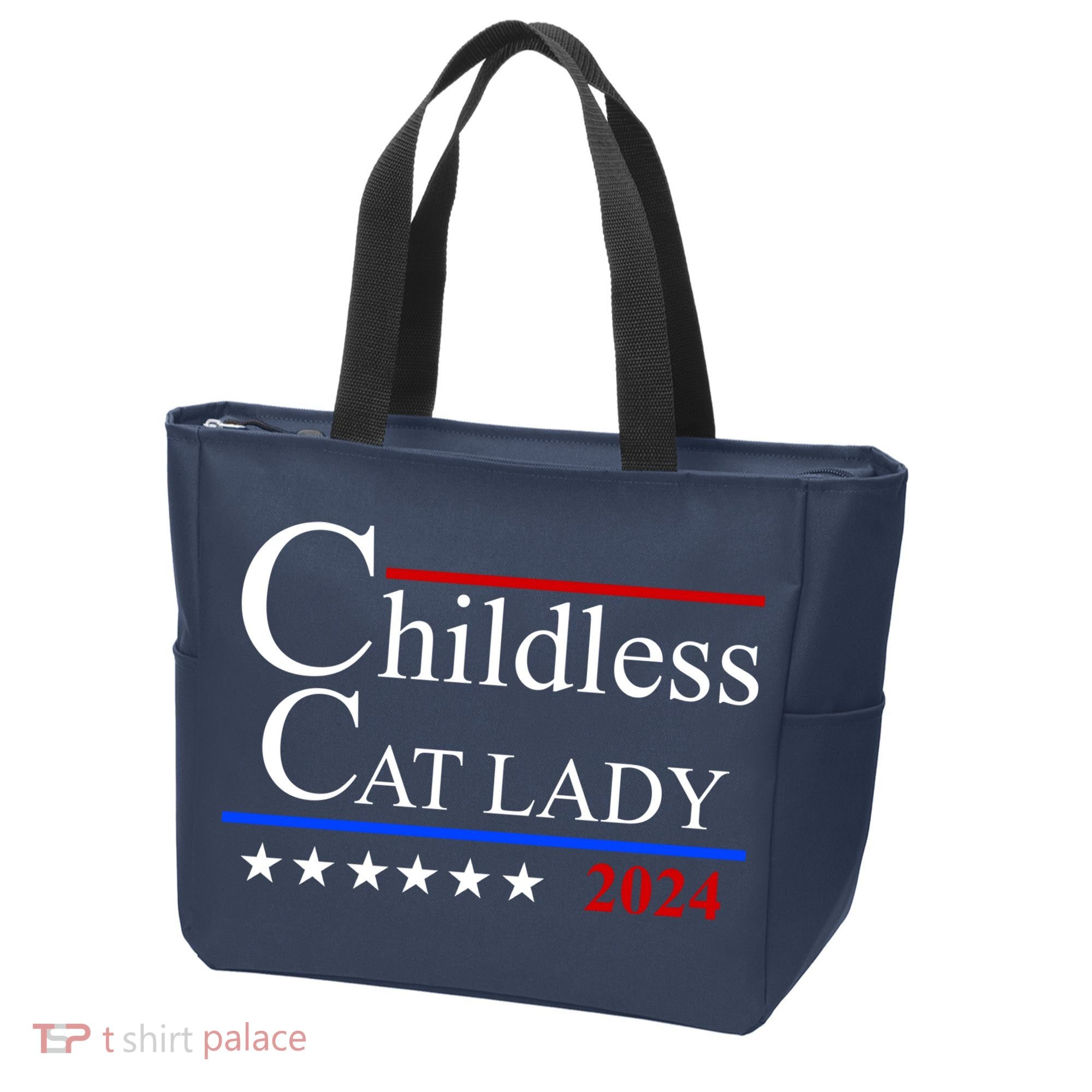 Childless Cat Lady 2024 Funny Kamala Harris Tote Bag