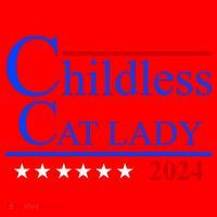 Childless Cat Lady 2024 Funny Kamala Harris Santa Hat thumb 1