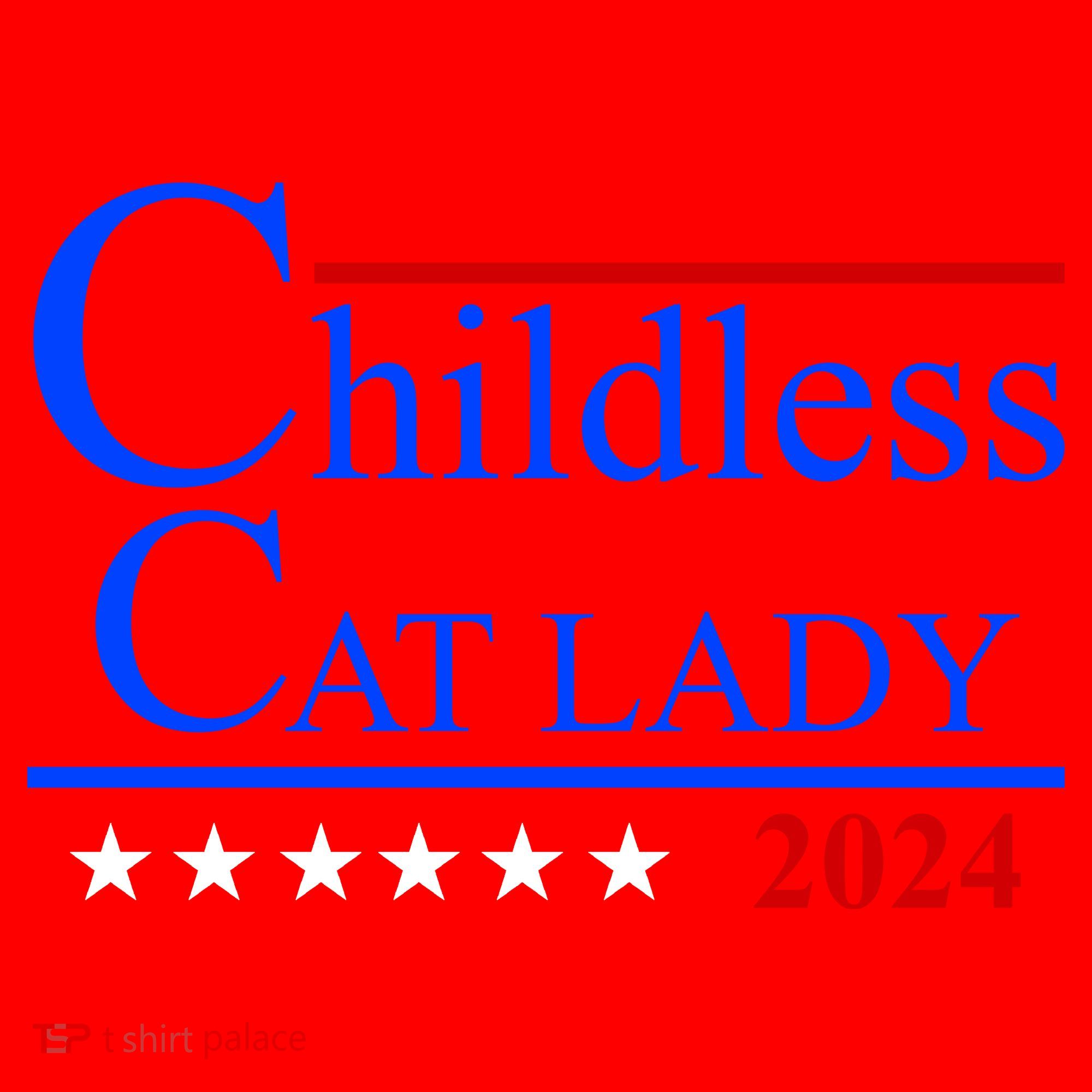 Childless Cat Lady 2024 Funny Kamala Harris Santa Hat