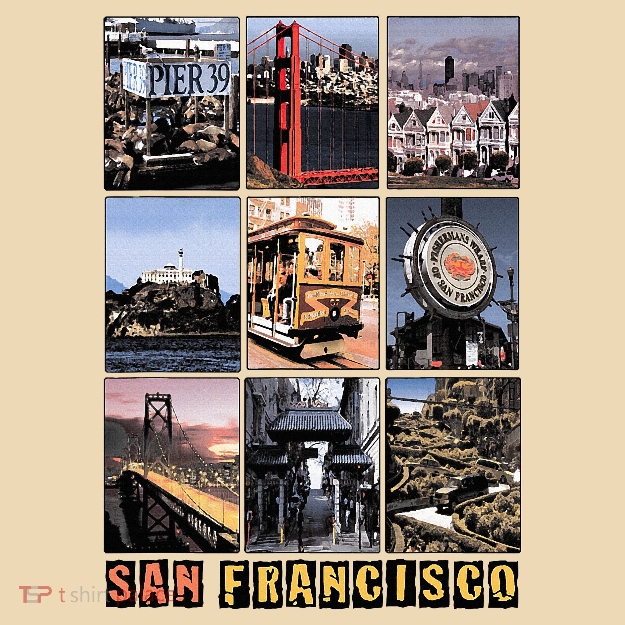 California Cali Life Los Angeles San Francisco Tote Bag