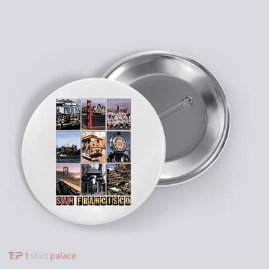 California Cali Life Los Angeles San Francisco Button