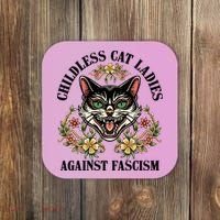 Childless Cat Ladies Against Fascism Coaster thumb 0
