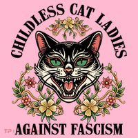 Childless Cat Ladies Against Fascism Coaster thumb 2