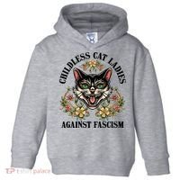 Childless Cat Ladies Against Fascism Toddler Hoodie thumb 0