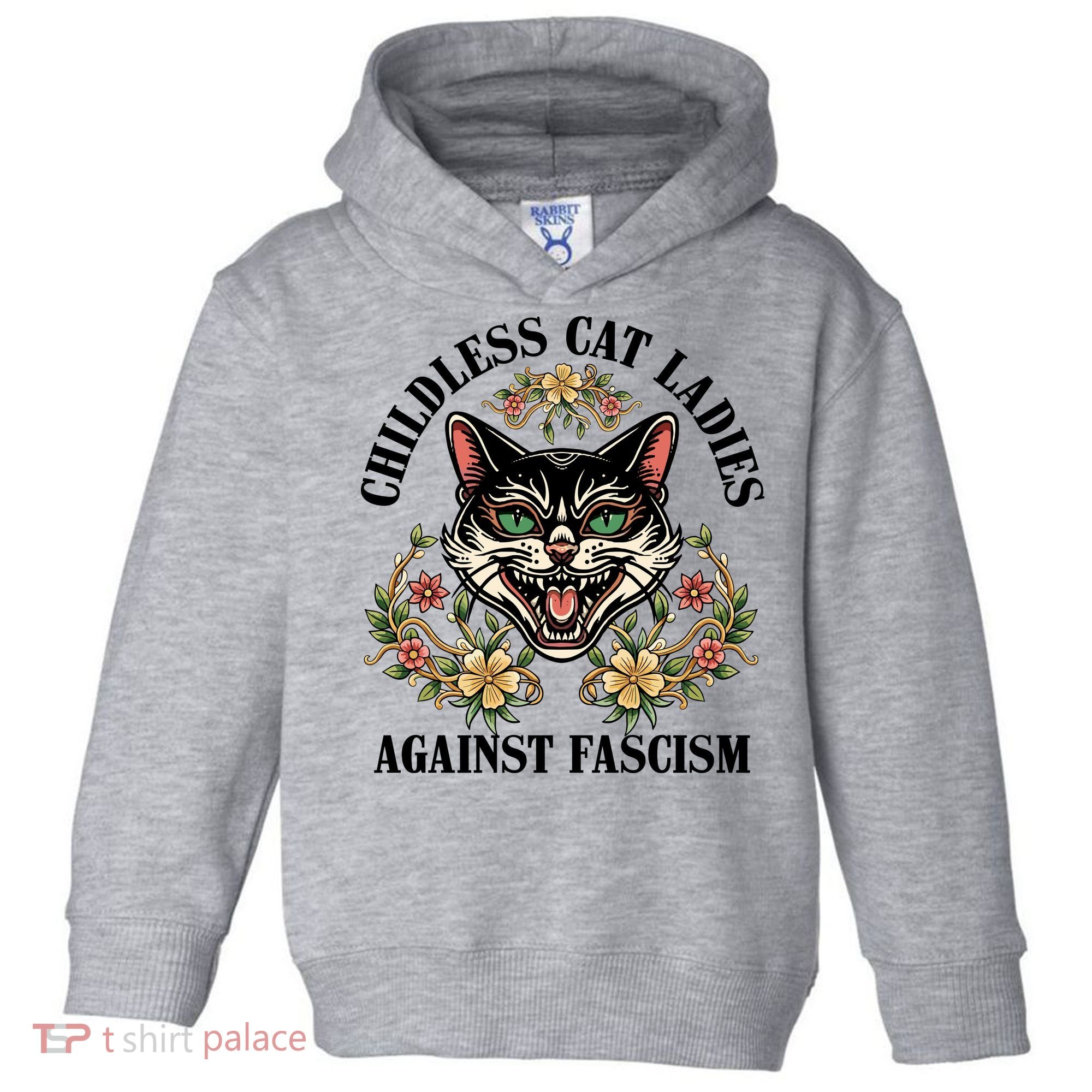 Childless Cat Ladies Against Fascism Toddler Hoodie