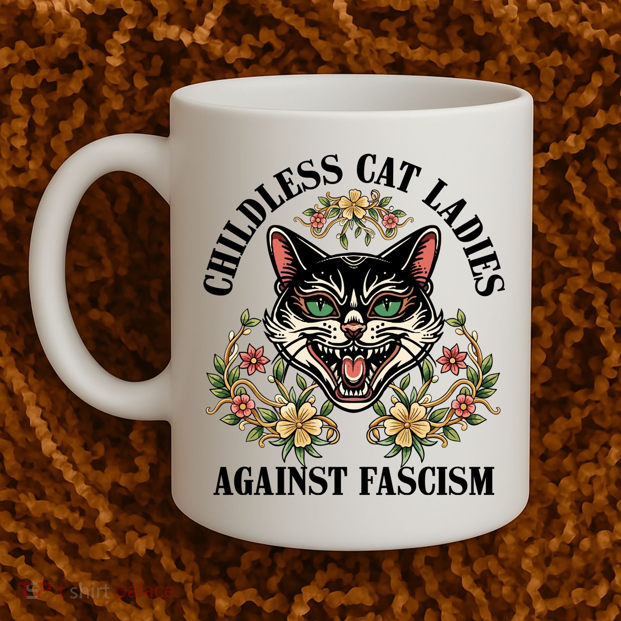 Childless Cat Ladies Against Fascism Coffee Mug