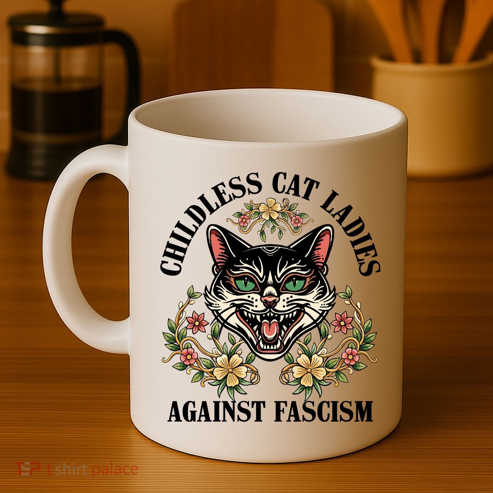 Childless Cat Ladies Against Fascism Coffee Mug