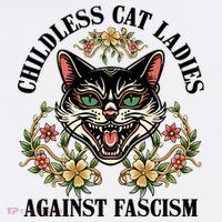 Childless Cat Ladies Against Fascism Women's Hoodie thumb 2