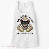 Childless Cat Ladies Against Fascism Women's Tank Top thumb 0