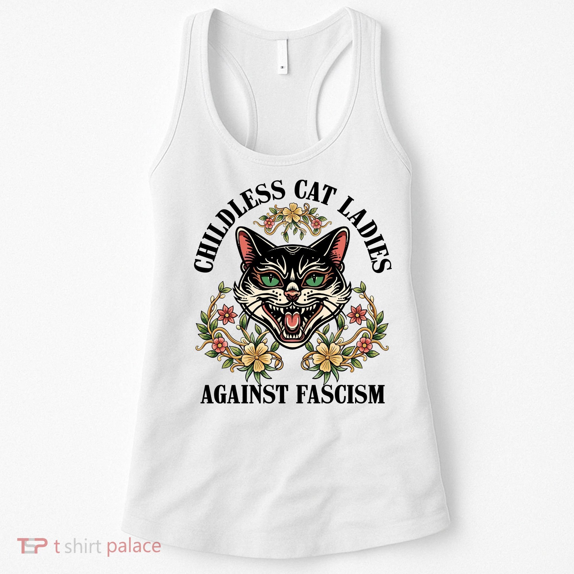 Childless Cat Ladies Against Fascism Women's Tank Top