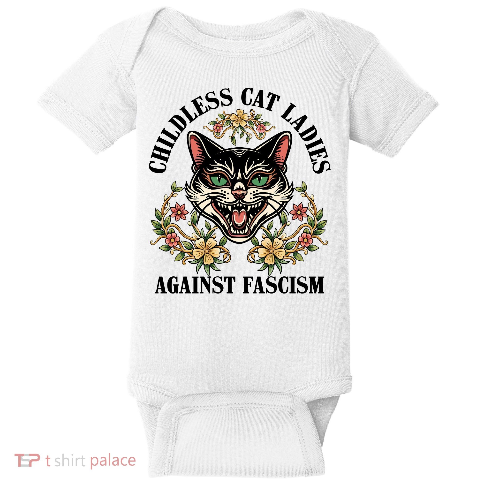 Childless Cat Ladies Against Fascism Baby Bodysuit