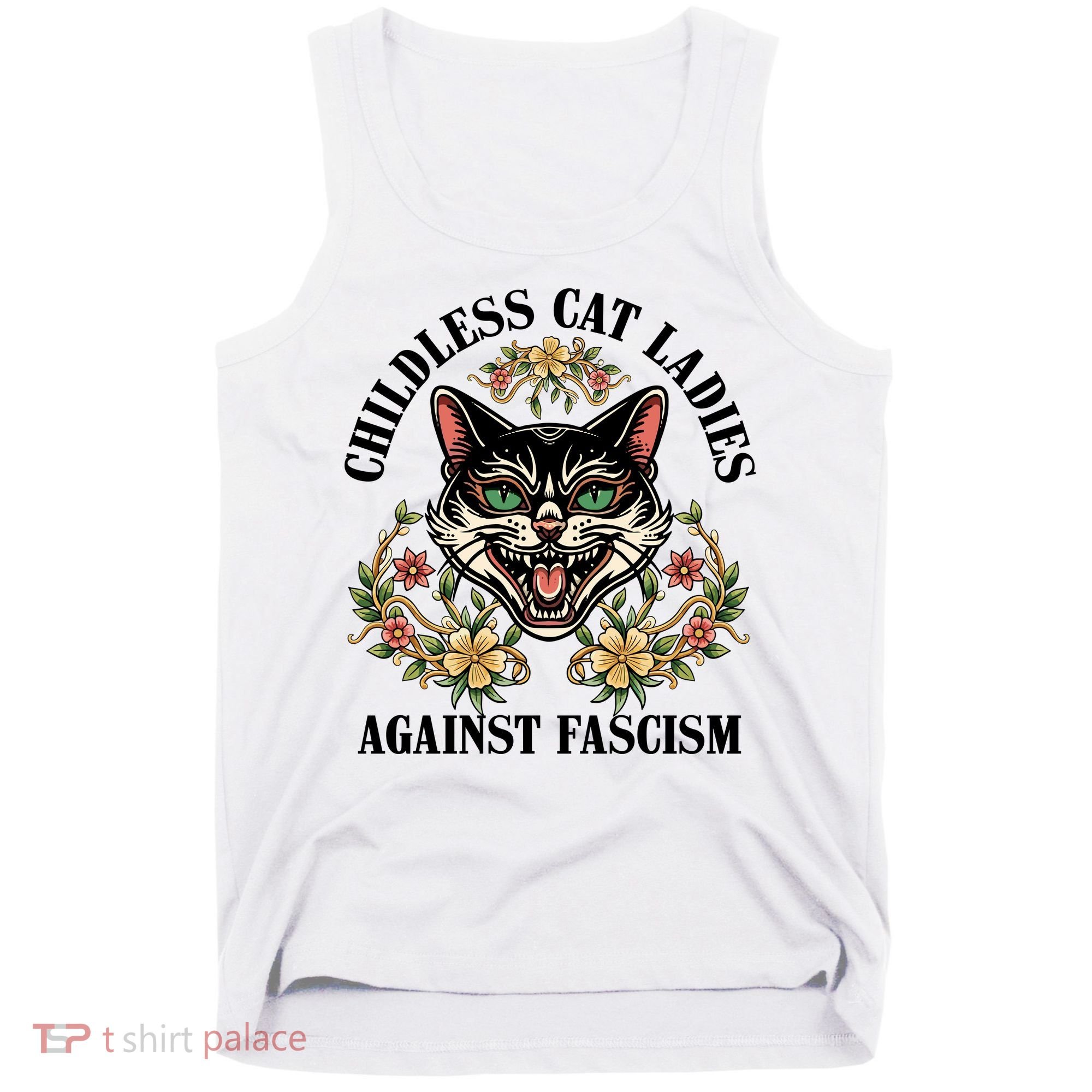 Childless Cat Ladies Against Fascism Tank Top