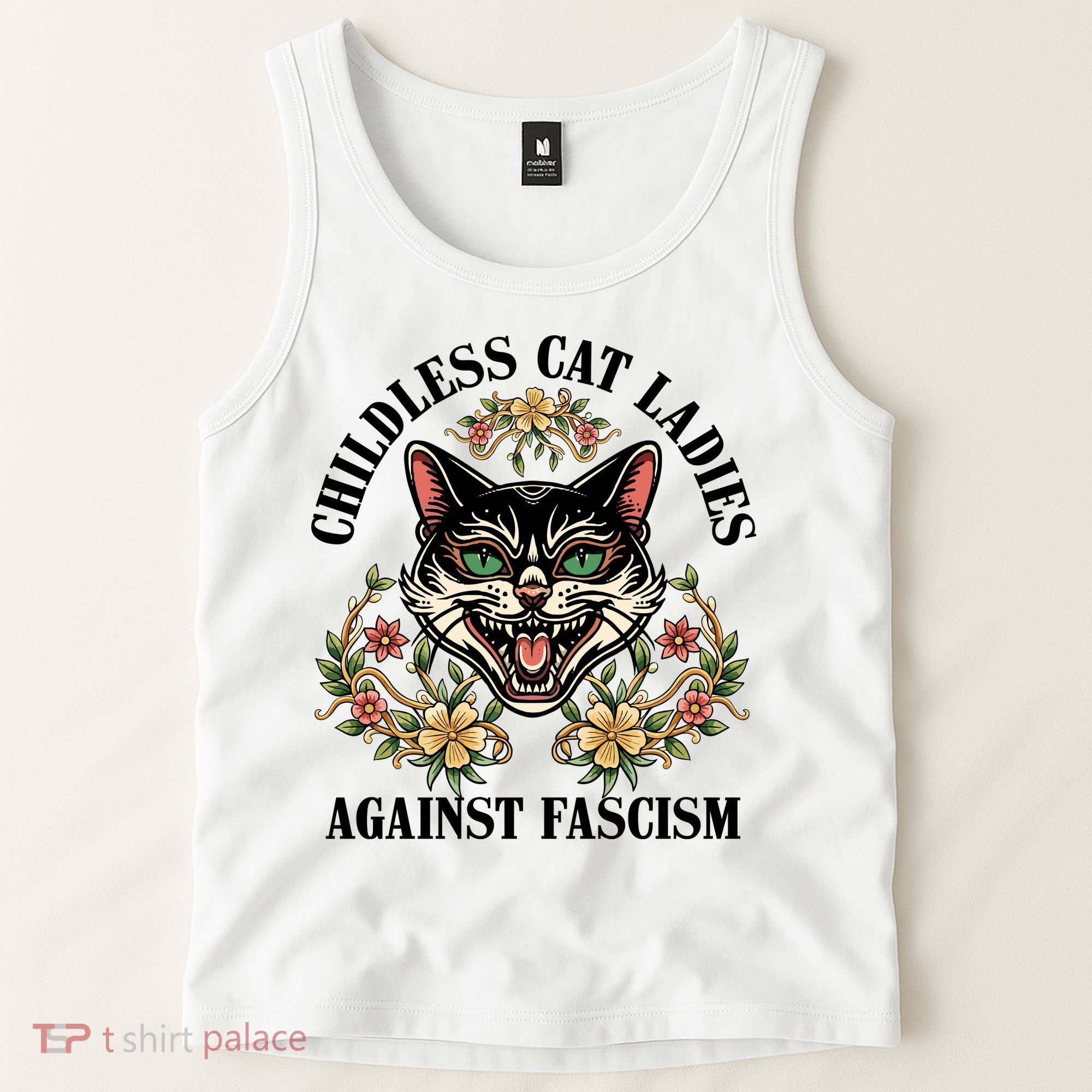 Childless Cat Ladies Against Fascism Tank Top