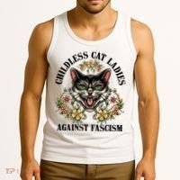 Childless Cat Ladies Against Fascism Tank Top thumb 3