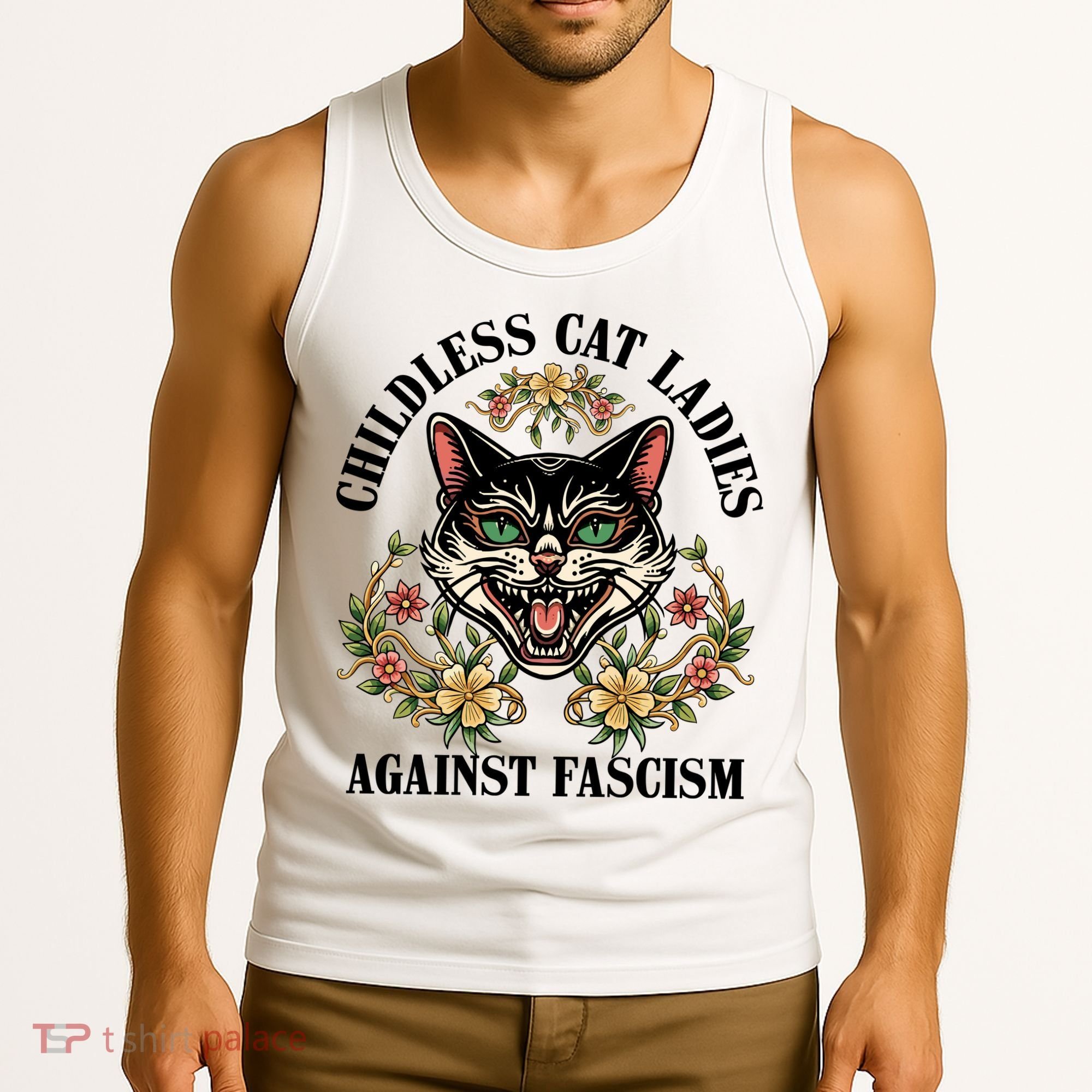 Childless Cat Ladies Against Fascism Tank Top
