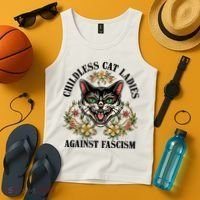 Childless Cat Ladies Against Fascism Tank Top thumb 4