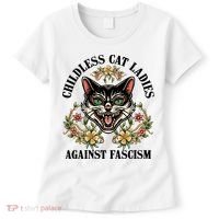 Childless Cat Ladies Against Fascism Women's T-Shirt thumb 0