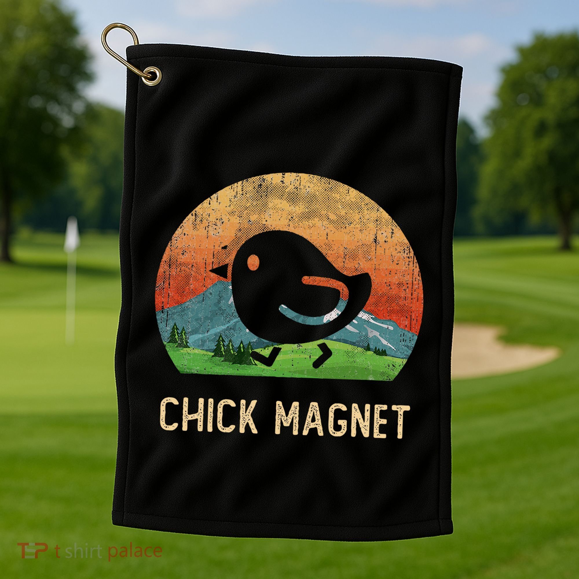 Cool Chick Magnet I Just Freaking Love Chicken Farm Golf Towel