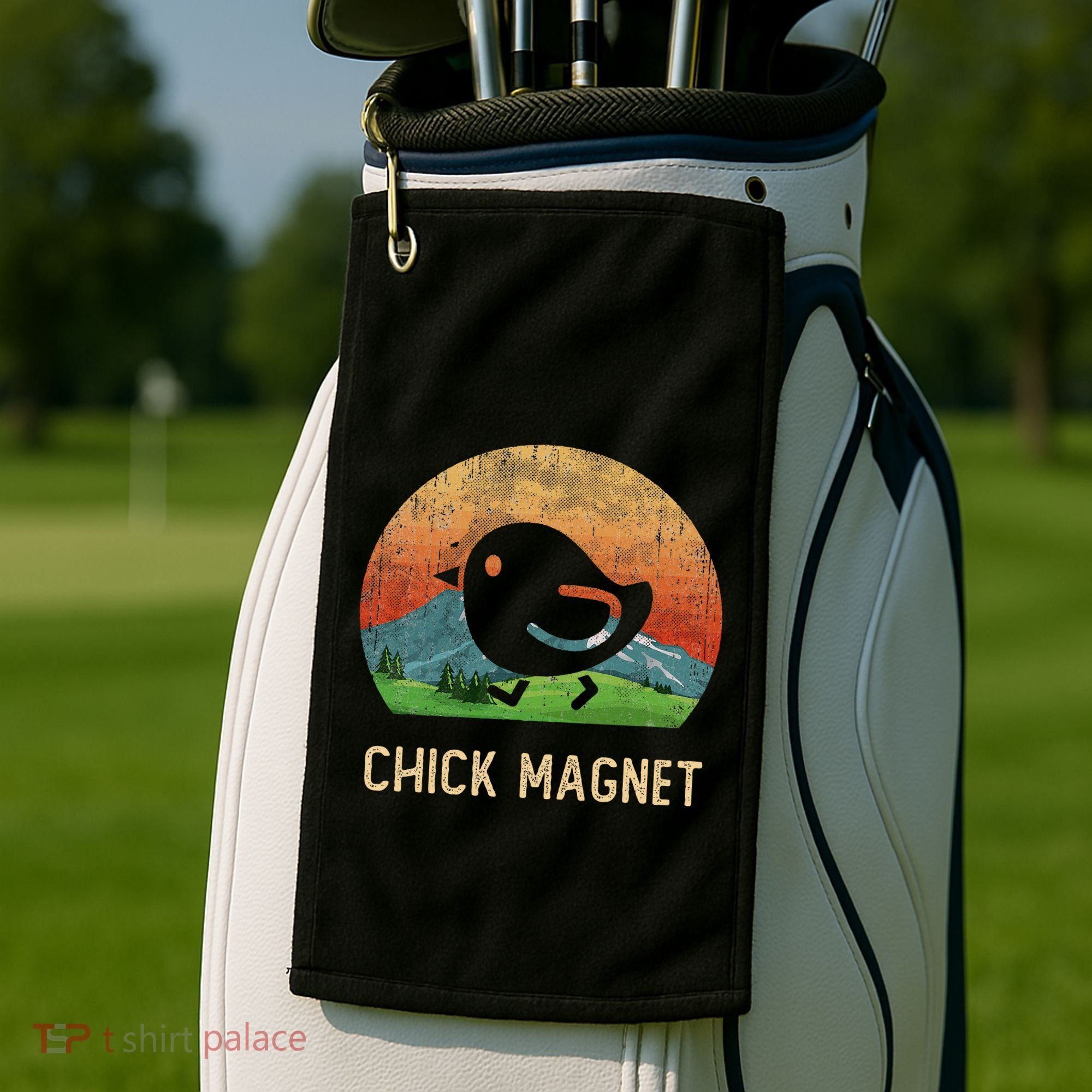 Cool Chick Magnet I Just Freaking Love Chicken Farm Golf Towel