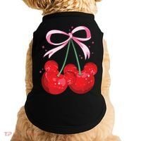 Coquette Cherry Mouse Ears Bow Princess Theme Park Doggie Tank thumb 0