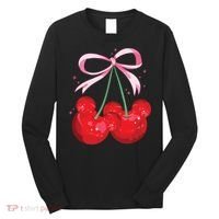 Coquette Cherry Mouse Ears Bow Princess Theme Park Long Sleeve Shirt thumb 0