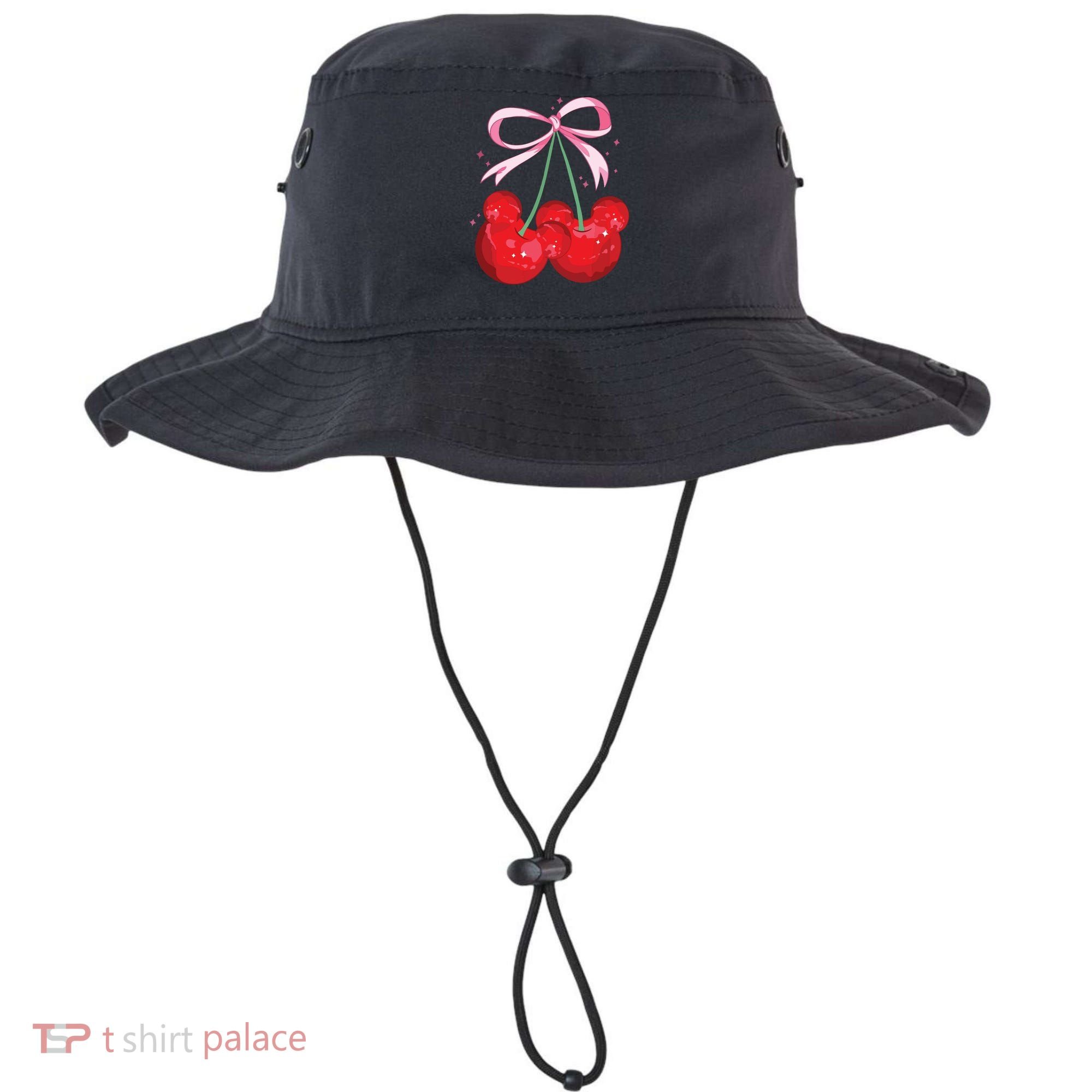 Coquette Cherry Mouse Ears Bow Princess Theme Park Bucket Hat