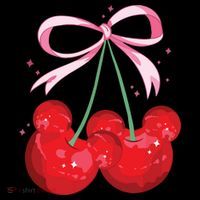 Coquette Cherry Mouse Ears Bow Princess Theme Park Women's Hoodie thumb 2