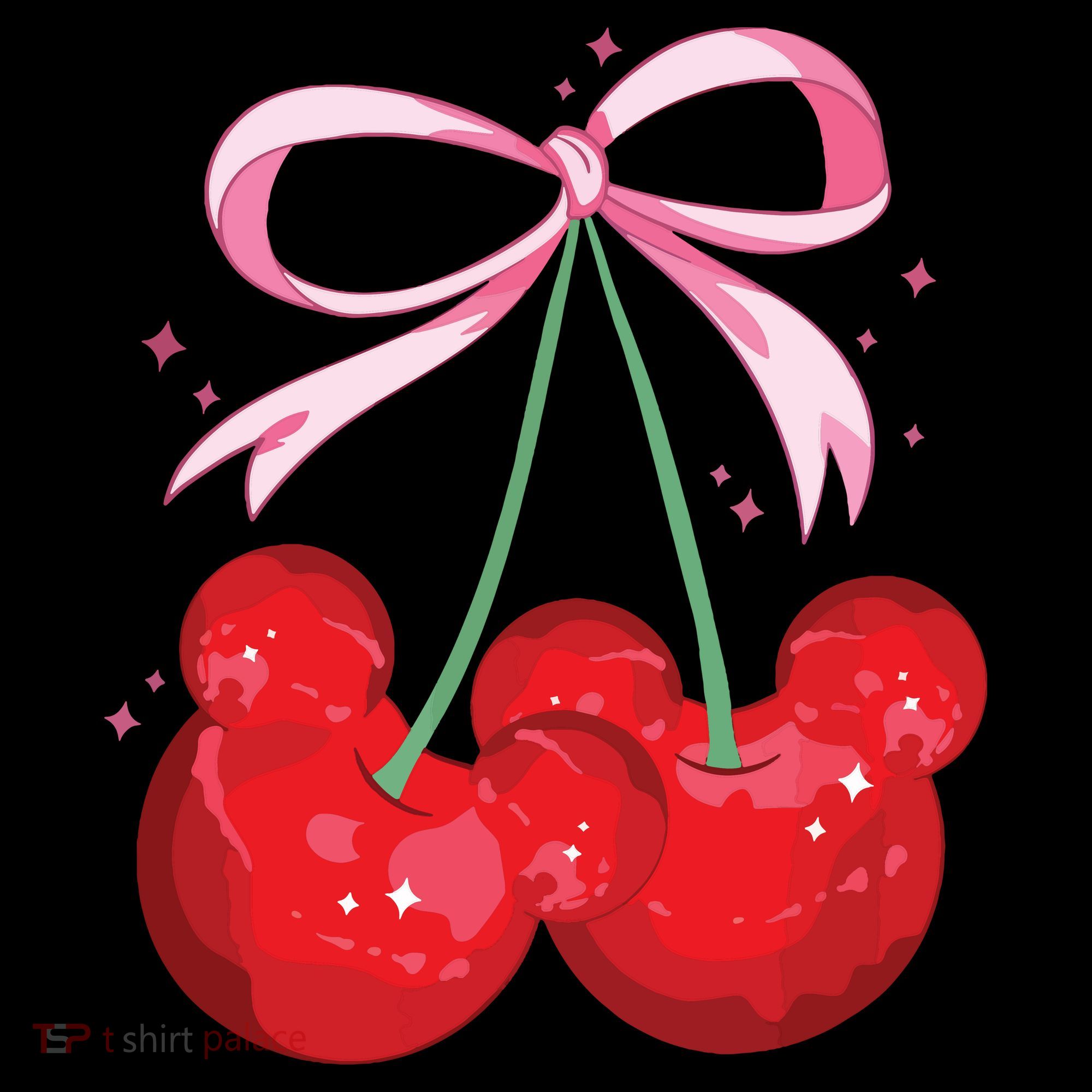 Coquette Cherry Mouse Ears Bow Princess Theme Park Women's Hoodie