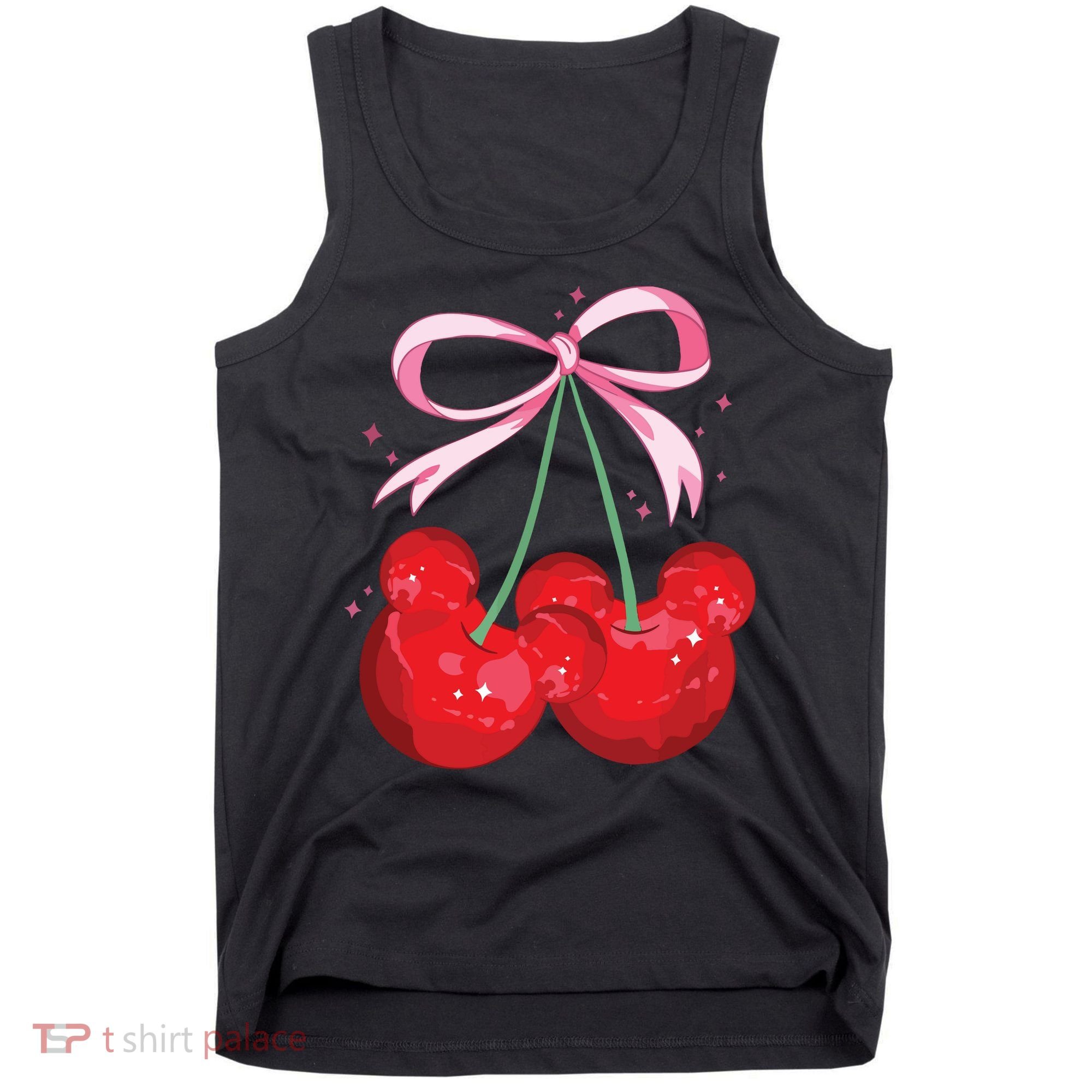 Coquette Cherry Mouse Ears Bow Princess Theme Park Tank Top