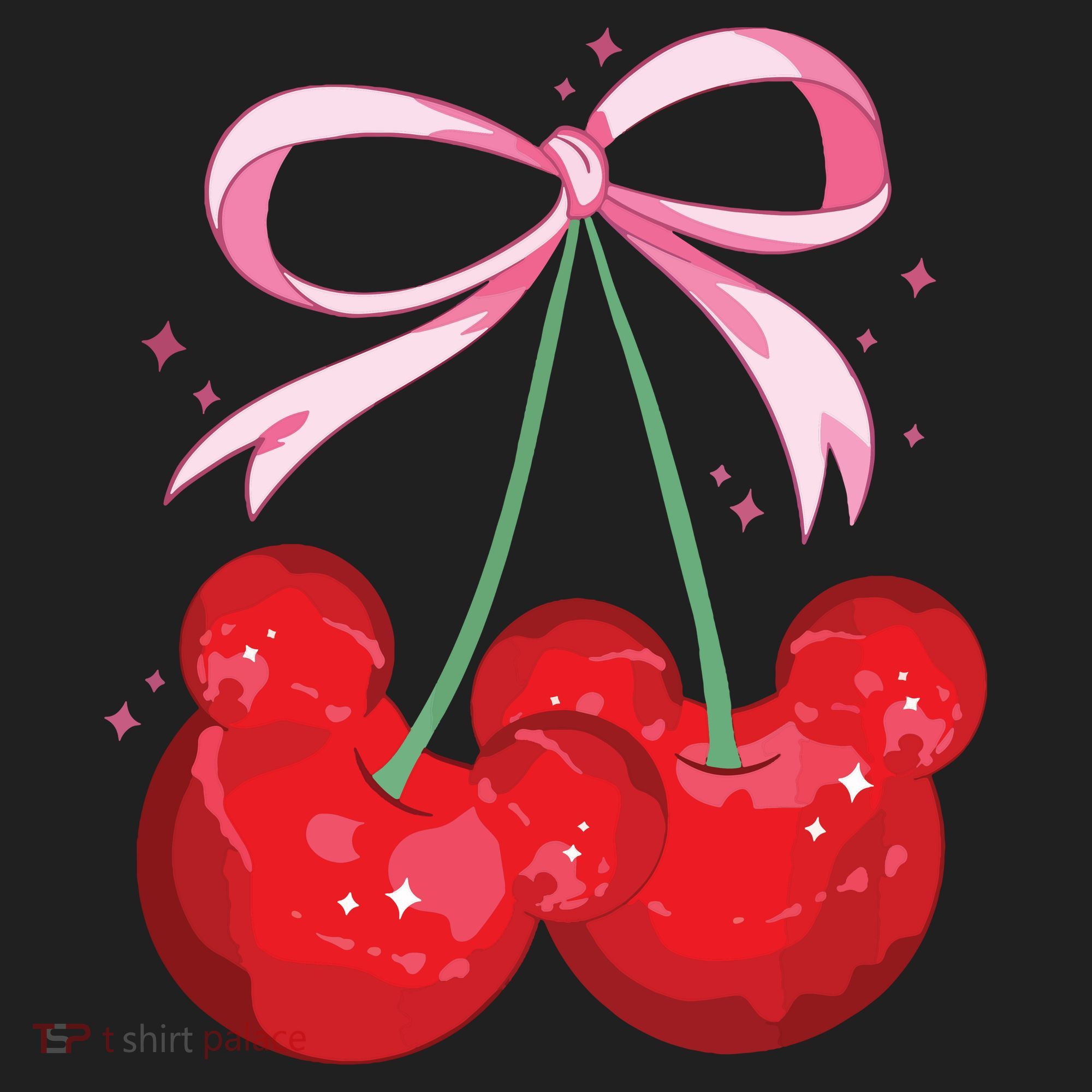 Coquette Cherry Mouse Ears Bow Princess Theme Park Golf Towel