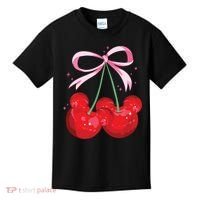 Coquette Cherry Mouse Ears Bow Princess Theme Park Kids T-Shirt thumb 0